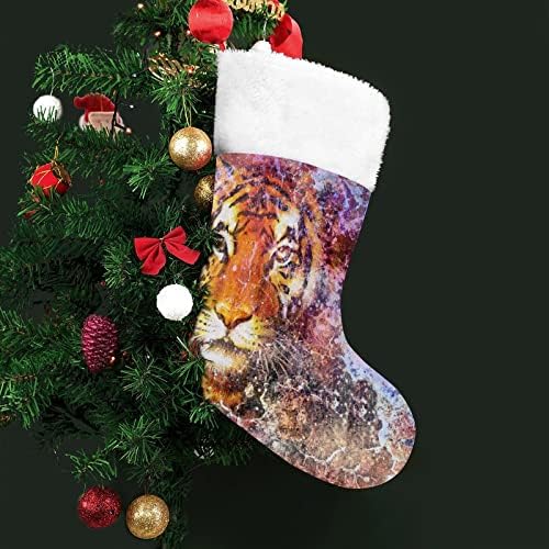 Vintage Tiger Personalizirani božićni čarapa Početna KMMASA Drvo Kamin Viseći ukrasi