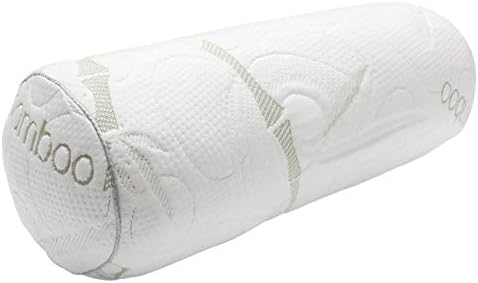 Kingnex Podesivi jastuk za jastuk za spavanje na leđima ili na strani ispod koljena da biste reljefne bolove u donjem leđima između nogu za bočne spavače jastuk cilindra sa uklonjivim poklopcem bambusa 20x8