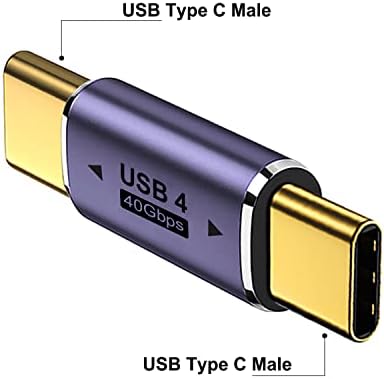 Areme 2 paket USB C muški na muški Adapter, USB Tip C spojnice Extender podrška 100w, 40Gbps,