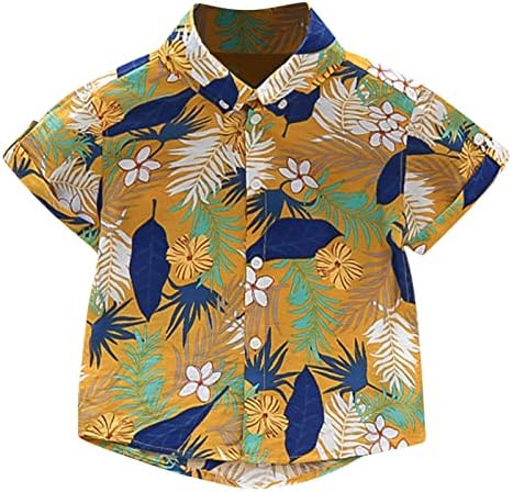 Cvjetni rukavac na plaži Bože od za odmor Boys Short Deca vrhova majica Summer Baby Majica Toddler Boys Todler