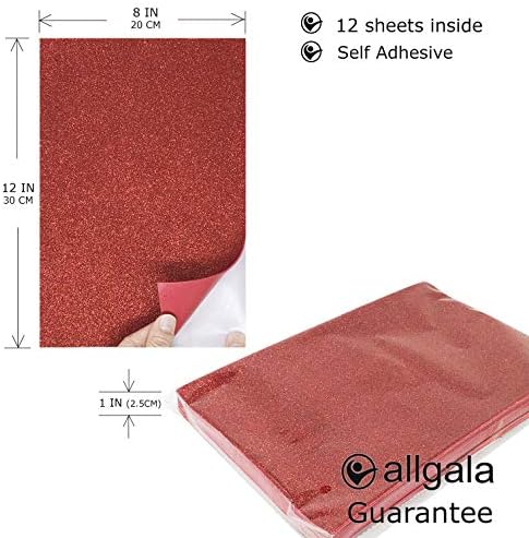 Allgala 12 pakovanje Glitter Eva Foam Paper 8 x 12 inča sheme-royal-cf85004