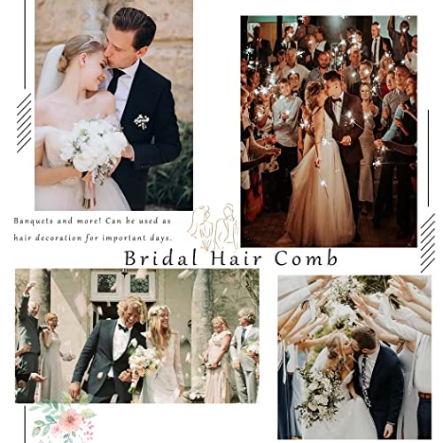 Campsis Crystal Bride vjenčane igle za kosu zeleni Svadbeni komad kose vjenčani Dodaci za kosu za žene
