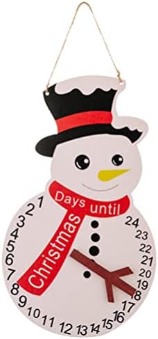 Aboofan Božić odbrojavanje kalendar snjegović odbrojavanje kalendar drvena 24 dana odbrojavanje kalendar sat visi kalendar za Božić kućni ured dekor
