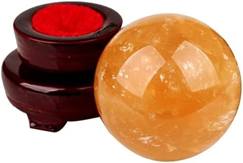 FENG SHUI Prirodna citrinska kristalna kugla za sferu, čarobna kugla za bogatstvo i uspjeh liječenje meditacije 3.9 + štand 1030