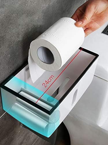 Siet toaletni nosač papira ABS plastični nosač kutije za pokrov, zidni montirani otvor vodootporni