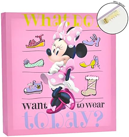 Idea Nuova Disney Minnie Mouse zidna umjetnost od 4 komada, dekor za Dječiji dom,12-1/4D x 12-1 /