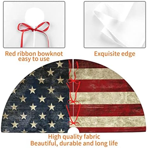 Američka zastava Štampano božićno suknje 48 za Xmas Holiday Party Decoration