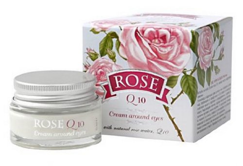 Krema oko očiju & # 34; ROSE Q10. Kozmetičke serije Rose& # 34; Naturals ružino ulje, Ružina voda, Q10 sa bugarsko ružino ulje
