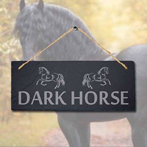 Tamni Konj Laserski Gravirani Viseći Škriljevac Za Konje Decor Znak Za Plak Za Kućne Ljubimce