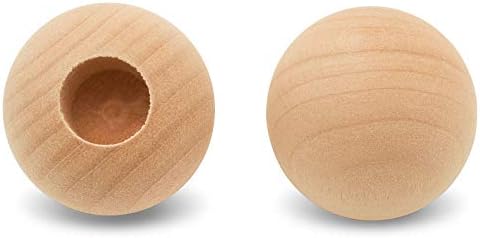 Drvene kape 1 1-1 / 4 inčni prečnik sa rupom od 1/2 inča, pakovanje od 10 nedovršenih kapica za modul za 1/2 inča, za zanatstvo i diyers, by Woodpeckers