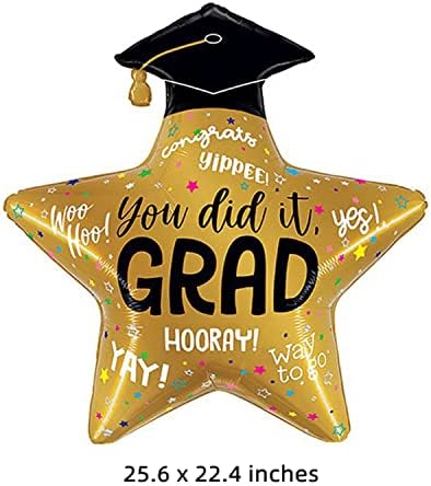 Dzrige 18 inčni čestitajući gradskim balonima, urada, baloni za diplomiranje, diplomirani poklopac Star Foil Balloni za klasu 2023 ukrasa | Diplomirani dekoracije partije 2023