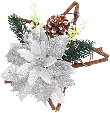 Weimay 1pcs Božićni vijenac Garland Božićni ukras Petokraka zvijezda Vino kružnica Pine igle