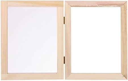 Bybycd okvir zaslona Drevni retro drveni držač papira Art Crafts Drveni ručni okvir za recikliranje kalupa