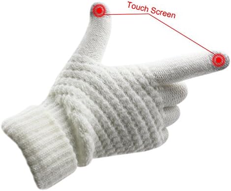 Ženske djevojke dodirne ekrane Zimske rukavice meke tople pletene rukavice vjetrootporne tekstovne rukavice