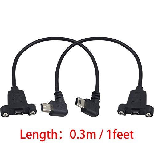 Poyiccot mini USB Exexension kabel, 90 stupnjeva ugaonog i desnog ugla Mini USB montiranje tipa USB