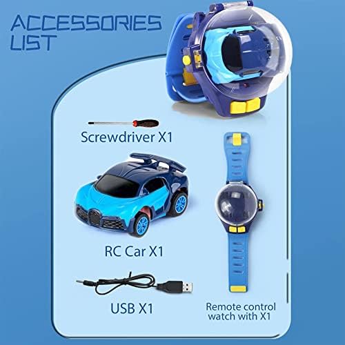 Remote Control igračke za djecu, 2,4 GHz RC Watch Racing Igračka automobila sa USB punjenjem, 2022 Novi mini sat Remont Control auto igračka automobila, moć bojnih igračaka za dječake i djevojke