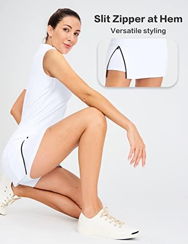 Hiverlay teniske haljine za žene sa 2 džepova ugrađene u kratke hlače upf 50+ golf haljina