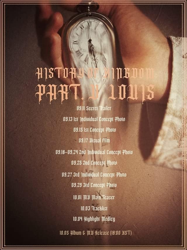 Dreams Kingdom History of Kingdom: Dio V. Louis 5. Mini album CD + poster + Photobook + Lenticular