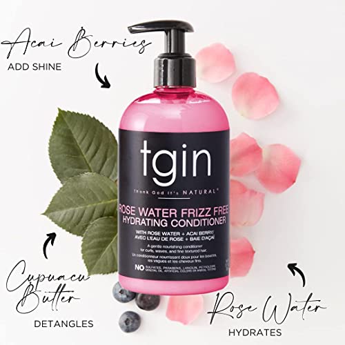 tgin Rose Water šampon + regenerator DUO - za prirodnu kosu-suha kosa-kovrče - talasi - farbana