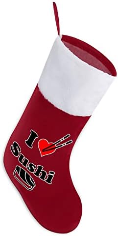 Volim suši božićne čarape božićne čarape torbica kuće Porodični Xmas Decor