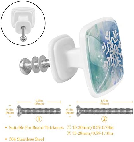 Idealiy Snowflake zimska plava ladica za vrata Pull Handle dekoracija namještaja za kuhinjski ormar toaletni
