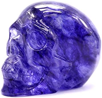 Ručna rezbarena plava topionica kamena kvarcne kristalne lubanje za ukrašavanje Fengshui
