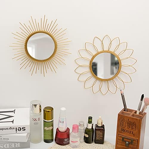 Zlato ogledala za zid-Metal Sunburst zid ogledalo soba dekor & Home Decor, Boho ogledalo zid dekor pokloni za