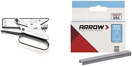 Arrow P22 Heavy Duty Runheld Pleier Stapler za zanat, ured i izolaciju, koristi 1/4 inčni i 5/16-inčni spajalice i 224 originalne P22 1/4-inčne spajalice, 5,050 paketa