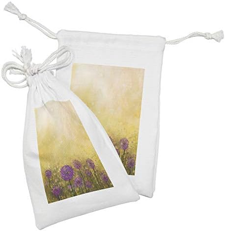 Lunadljiva cvjetna tkanina za cvijeće set od 2, luk vrta Utjecaji za bojenje u pozadini pastoralni