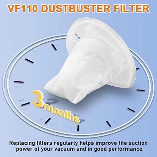 Vf110 Filter za čišćenje prašine za crne&Decker ručni vakuumski filteri kompatibilni za Akumulatorski ručni usisivač