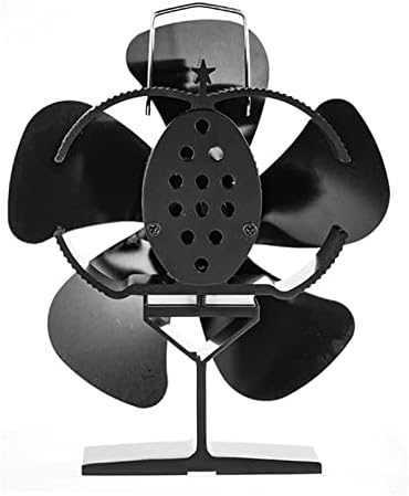 LYNLYN kamin Fan 5 oštrice peć na drva Fan Quiet Heat Powered Eco Fan za log plamenik Kućni kamin ventilator