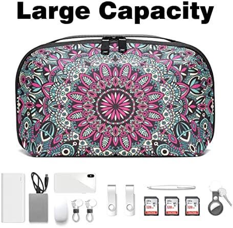 Prijenosni elektronski Organizator torbica Torbe Mandala floral Travel Cable storage torba za