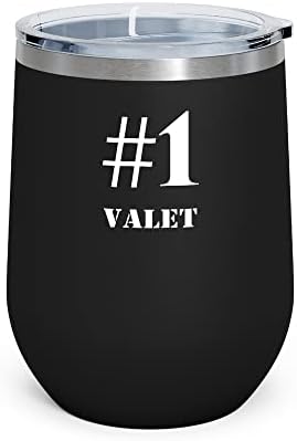 Dancinggoods Personalizirani broj jedan vakuum izolirani vinski prevoz vina sa poklopcem, 1 Valet