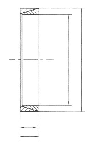 R16 / 20 Ametrični metrički otvor za zaključavanje bez ključa 16 mm provrta, 20 mm Vanjski promjer