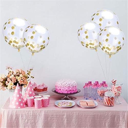 Dekor koncept, 20 paketa zlatni konfeti baloni, baloni za zabavu od 12 inča sa zlatnim papirnim karticama,