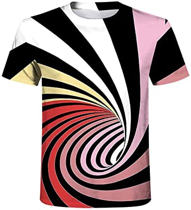 Muška Grafička Majica Hipster Hip Hop Tie-Dye Print Tee Shirt Kratki Dugi Rukav U Boji Blok Grafiti Casual