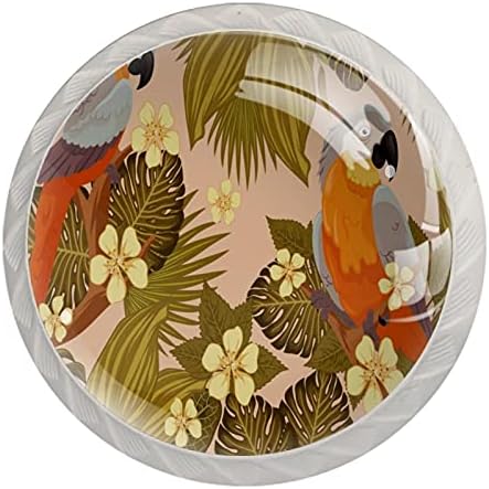 Prirodni Tropski listovi cvjetni Tukan kuhinjske ručke za ormariće Set od 430 mm ladice za ormariće
