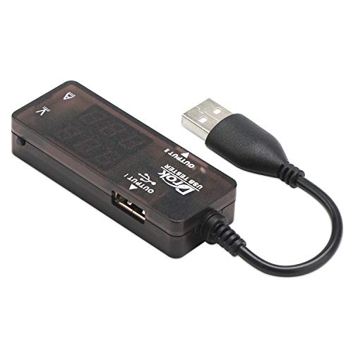 DROK USB tester, USB-a 2.0 digitalni multimetar Dvostruki USB izlazni portovi PD QC 3.0 LED displej, 7 načina napona Kapacitet struje Power voltmetar Ammetar za laptop bankovni panel banke Solarna ploča