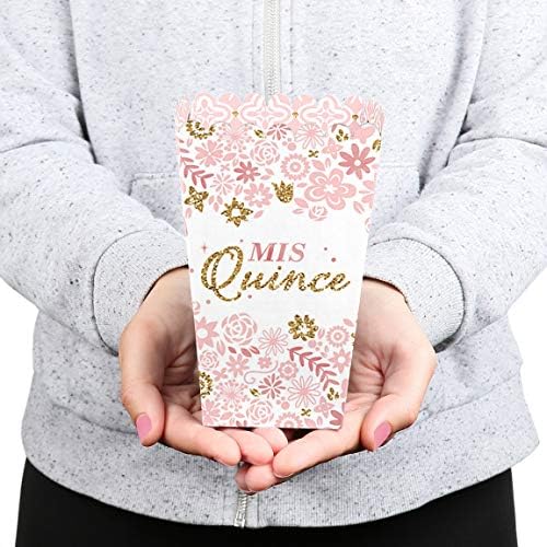 Velika tačka sreće Mis Quince Anos - Quinceanera Sweet 15 Rođendan Party Favorit kokice - set od 12