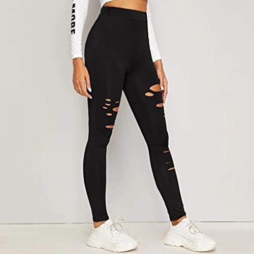 Jeborah modne hlače za žene Ležerne prilike prozračne rupe Solid Bool Tajice Sport Yoga Jogging Trendi Udobne pantalone