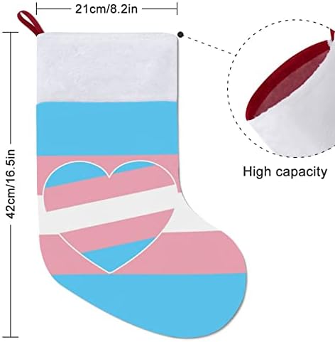 Transgender zastava personalizirana božićna čarapa Xmas kamin Porodični zabava Viseće ukrase