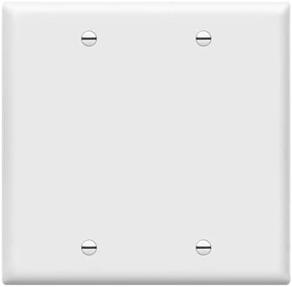 Enerlites Blank zidna ploča, sjajni završetak, standardna veličina 2-banda 4,50 x 4,57, polikarbonatna termoplastika, 8802-W, bijela