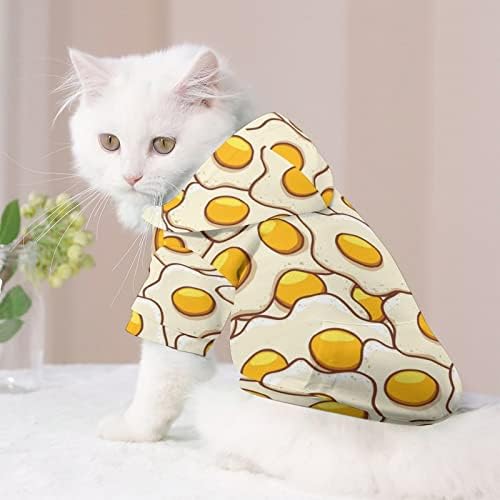 Pržena jaja mačka jednodijelna košulja u trendy pasa kostim sa poklopcem za kućne ljubimce