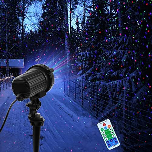 Laserska Božićna svjetla, Vanjska Vrtna Laserska svjetla projektor, mobilna Gipsophila 3 boja crveno