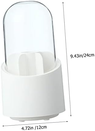 Zerodeko Rotirajuća kanta za rotirajuća dekor četkica prijenosni držač-degree čaše za olovke za olovke stacionarni kućni kapacitet sa poklopcem Countertops poklopac šminke stol ured olovka za kupatilo spremnik
