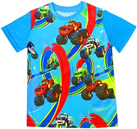 HASLED Boys Monster Car Shirt Setovi kompleta za malu djecu kamioni Tee Top 2 kom kratki rukav crtana odjeća