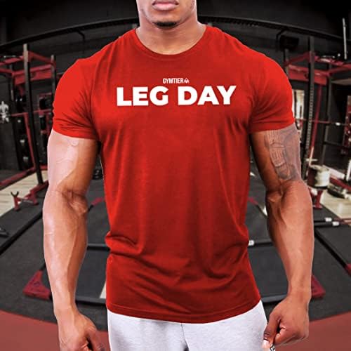 GYMTIER dan nogu-Bodybuilding T-Shirt / Muška teretana T-Shirt odjeća za obuku