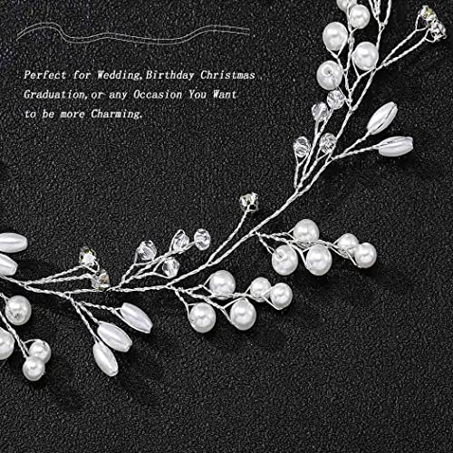 Foyte Crystal Bride vjenčanje Headpieces cvijet Bridal Hair Vines Rhinestone list Hair Pieces Pearl