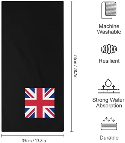 Union Jack birtska ručnik za zastavu 28.7 X13.8 Krpe za lice Superfine vlakne visoko upijaju ručnike ručnici