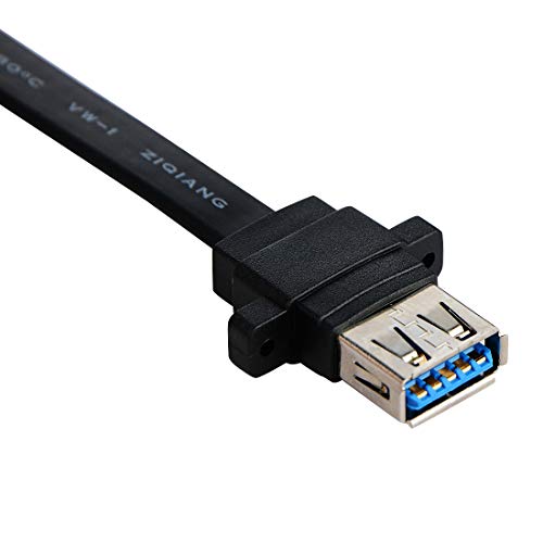 Toptekits 2 Port USB 3.0 Ženska vijka montira na matičnu ploču 20-polni kabel kabela, 1,6ft / 0,5m